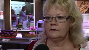 Barbara Pledl, works in the Luchsinger butcher’s shop, Switzerland  