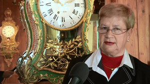 Dora Huguenin, museum tour guide in Le Locle, Switzerland