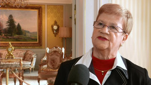 Dora Huguenin, museum tour guide in Le Locle, Switzerland